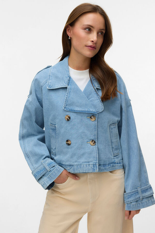 Vero Moda Cazadora denim cuello de solapa Azul