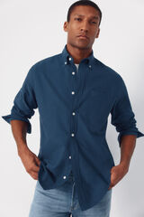 Cortefiel Plain Oxford shirt Blue
