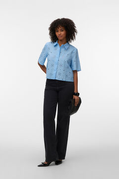 Vero Moda Camisa cropped com bordados
