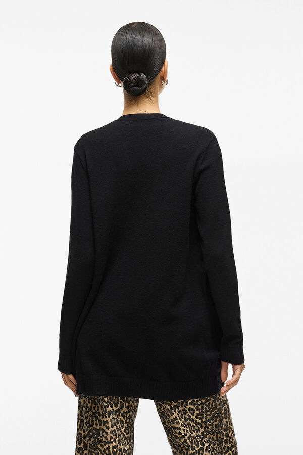 Vila C&aacute;rdigan de punto con viscosa Negro