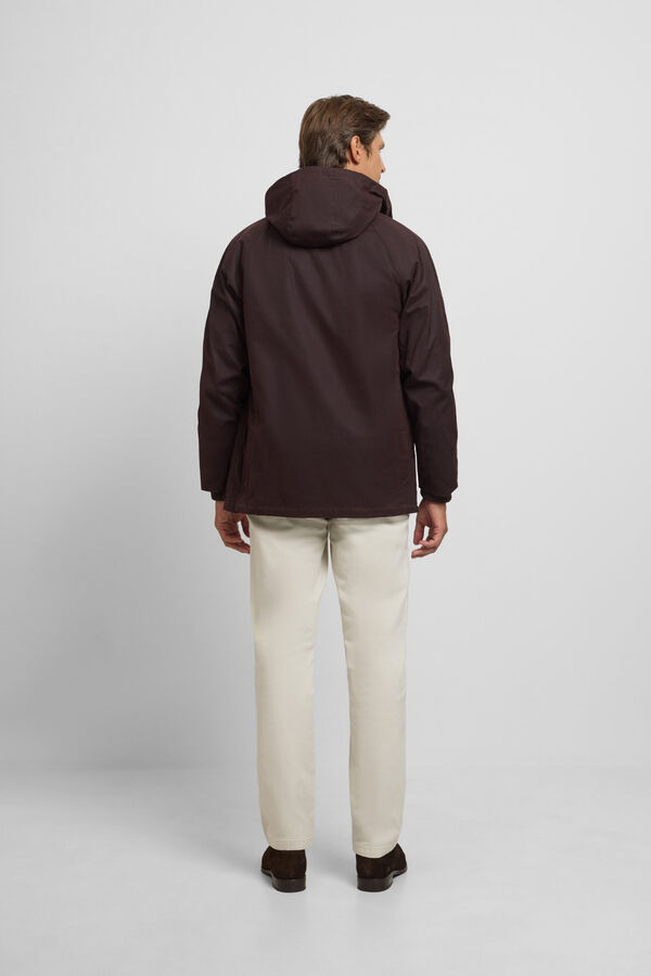 Silbon Abrigo cl&aacute;sico encerado Marr&oacute;n