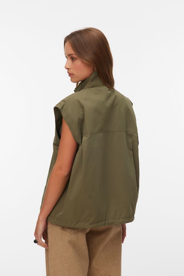 Vero Moda Chaleco corto ajustable Verde