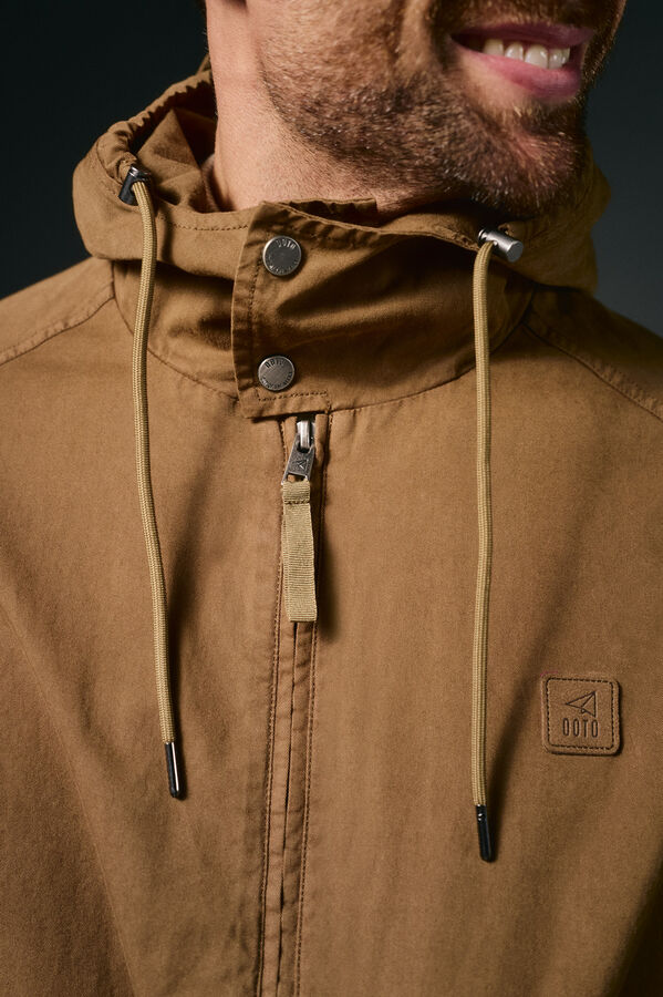 OOTO Parka curta de algod&atilde;o Castanho