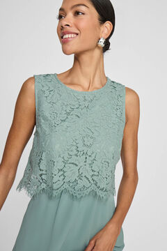 Vila Vestido largo con encaje de fiesta