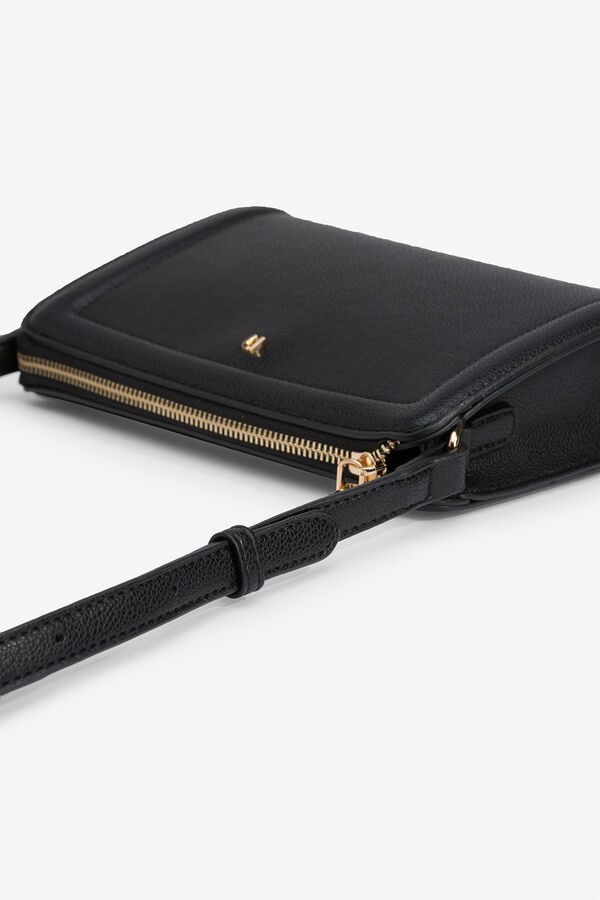 Vilanova Bolsa mala de tiracolo efeito couro metalizado Preto