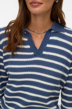 Vero Moda Polo de punto calado manga larga