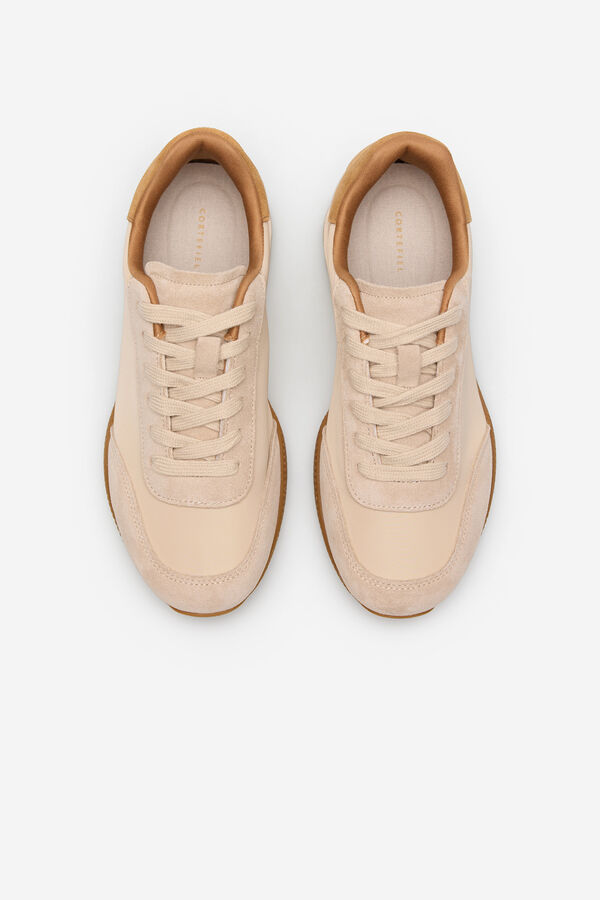 Cortefiel Zapatilla nylon Marr&oacute;n