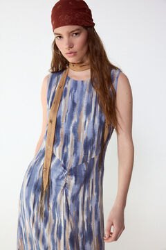 Slowlove Vestido estampado com franzido