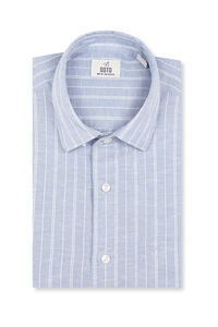 OOTO Camisa algod&oacute;n lino rayas