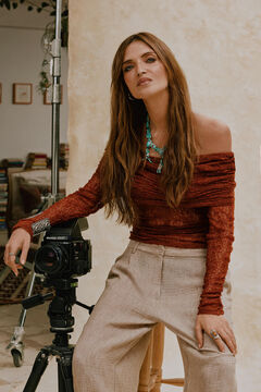 Slowlove Top descombrado lencero