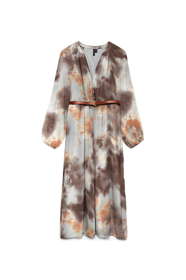 Vero Moda Long sleeve belted dress Multicolour
