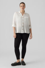 Vero Moda Curve Camisa manga 3/4 talla grande Blanco