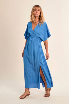 Molly Bracken Vestido largo de manga corta con estampado