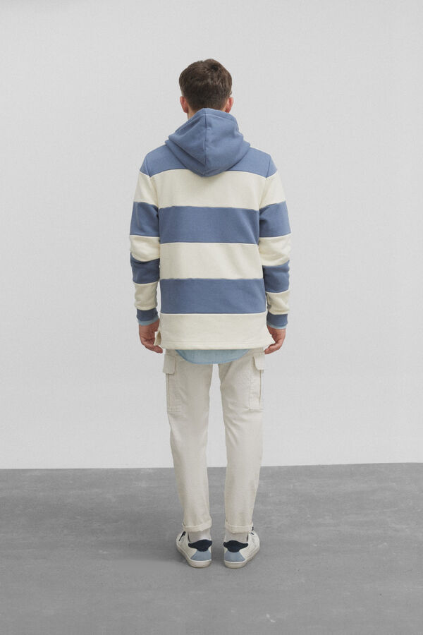 Silbon Sudadera capucha rayas anchas Azul