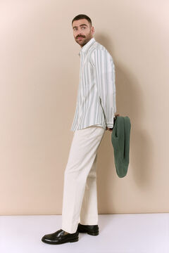 OOTO Camisa rayas popel&iacute;n manga larga