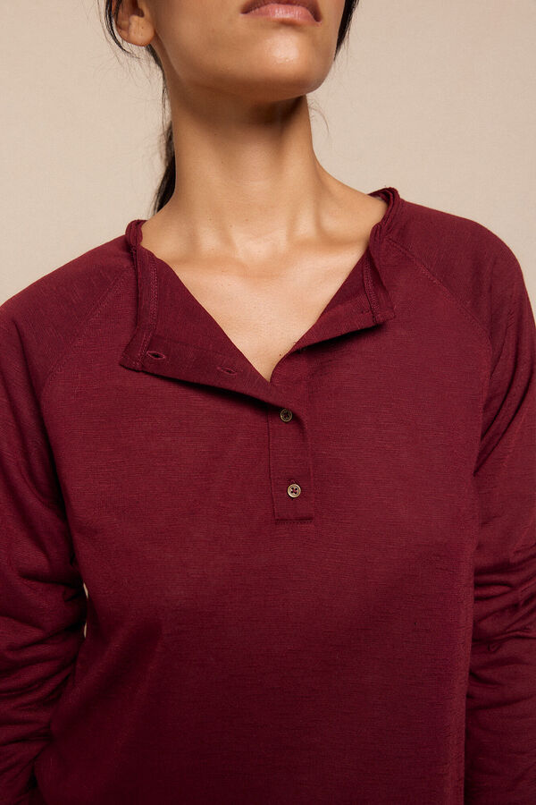 Slowlove Top punto panadero Garnet