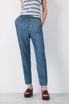 Cortefiel Pantalones Fluidos Tencel