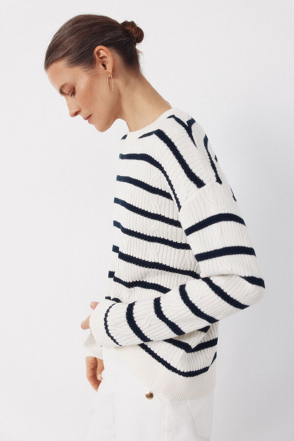 Cortefiel Jersey tacto suave Estampado blanco