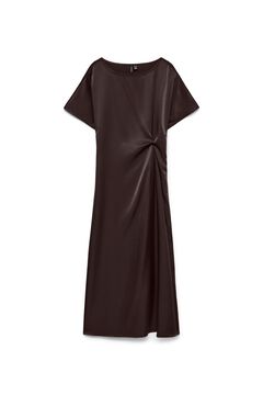 Vero Moda Vestido midi acetinado
