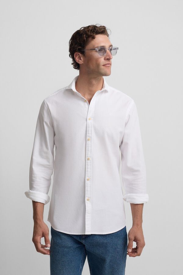 Silbon Camisa sport estructura logo Blanco