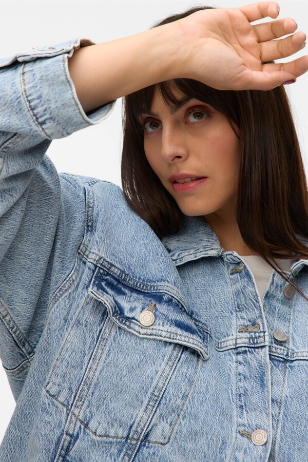 Vero Moda Curve Chaqueta vaquera talla grande Azul