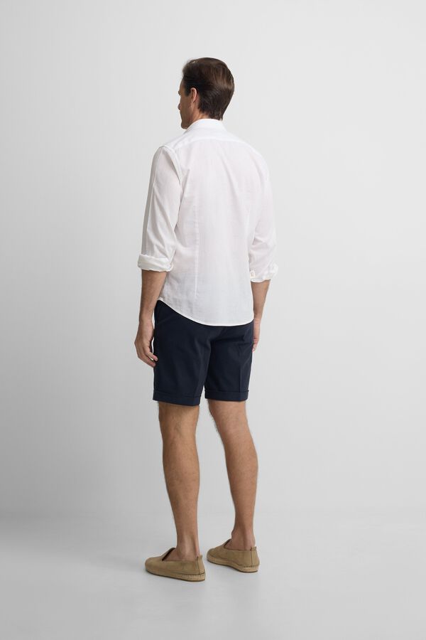 Silbon Camisa sport lino Blanco