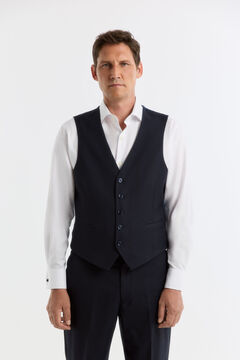 Cortefiel Chaleco Serie XXI falso liso navy