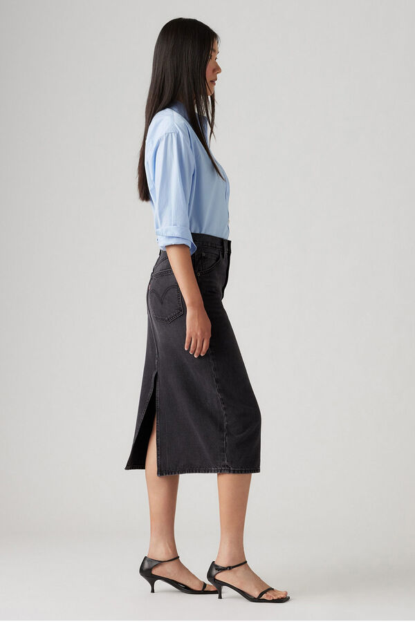 Levi's Falda vaquera HR Back Slit Levis&reg; Negro