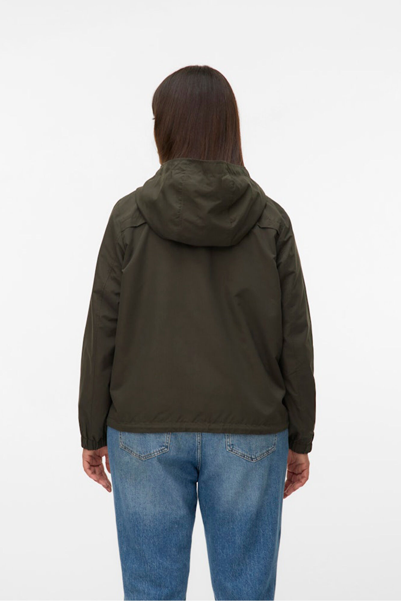 Short parka with hood plus size