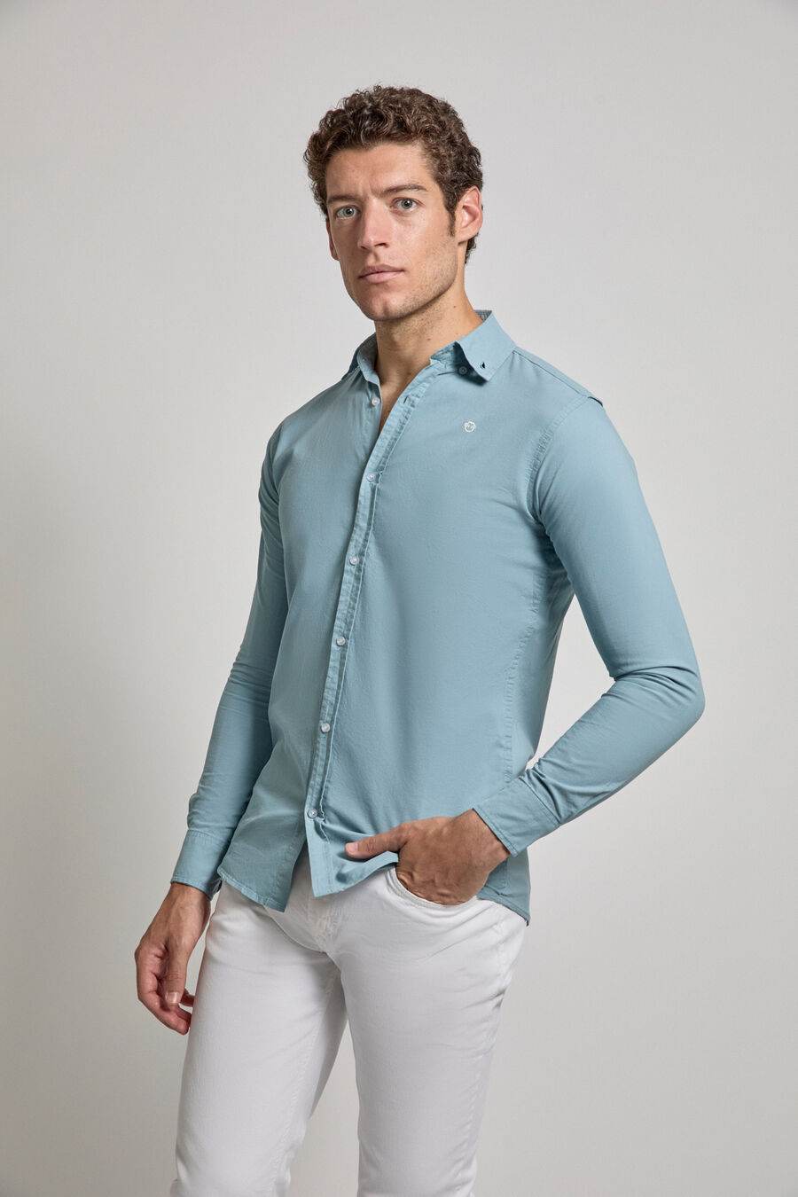 Camisa Oxford con logo