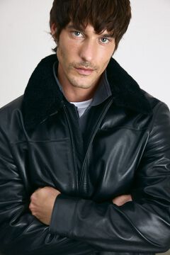 OOTO Cazadora piel Negro