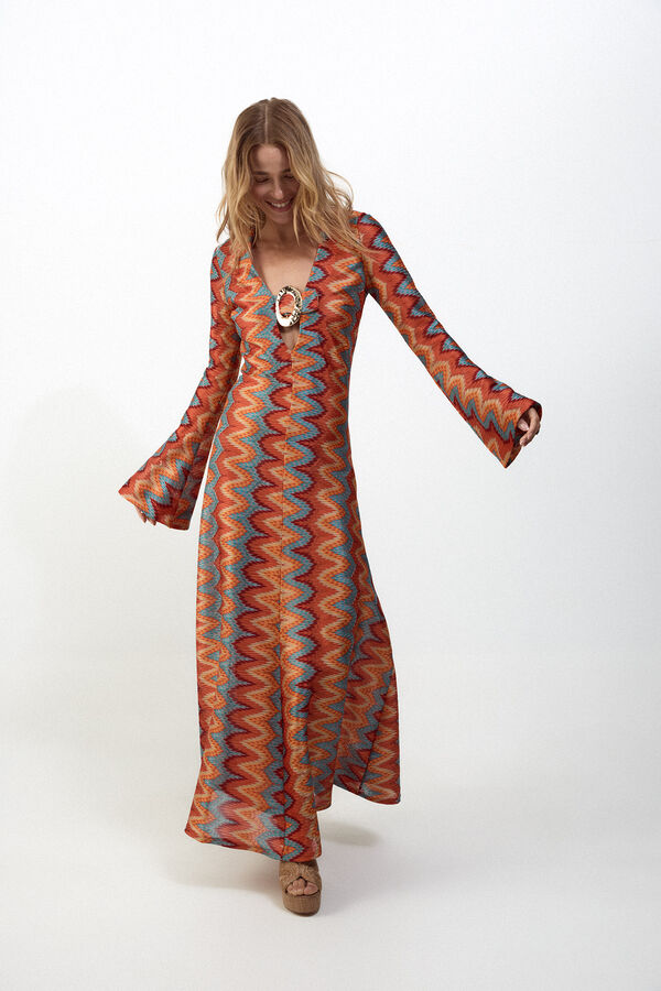 Slowlove Vestido estructura multicolor Multicolor