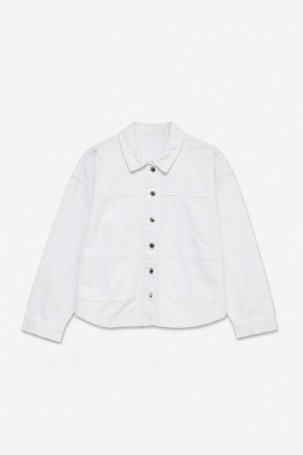 Vero Moda Cazadora vaquera de mujer corte recto Blanco