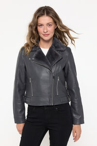 Vero Moda Cazadora corta efecto piel