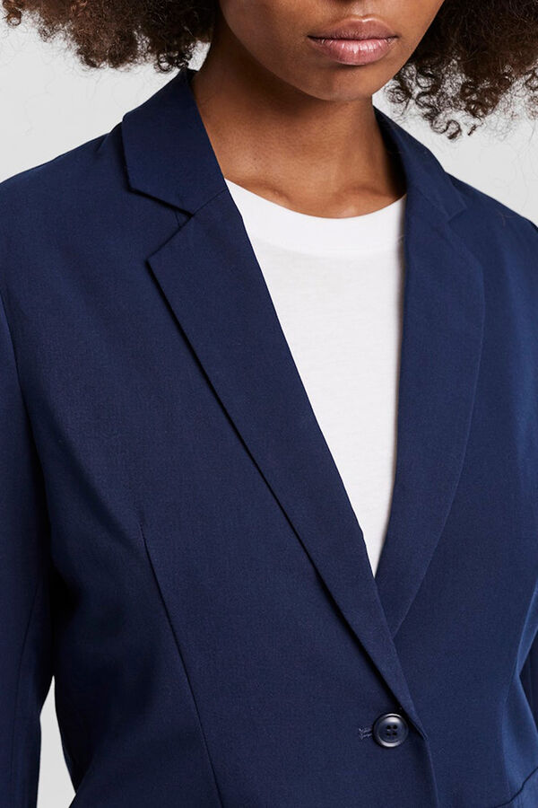 Vero Moda Blazer cl&aacute;sica de mujer corte recto Azul marino