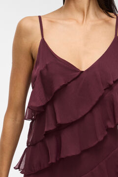 Vila Vestido de fiesta midi con volantes