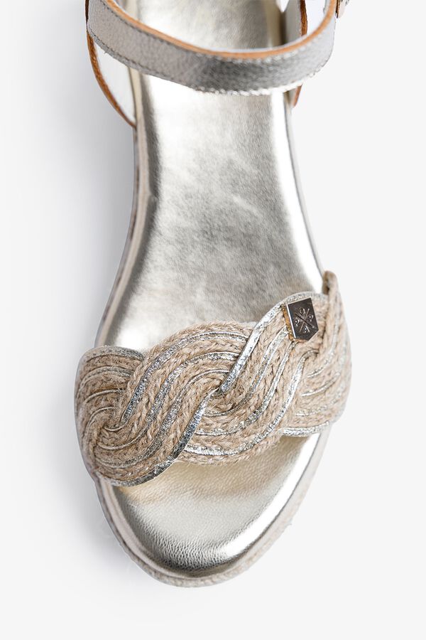 Popa Sandalia cu&ntilde;a baja se&ntilde;ora Garua Yute Gris