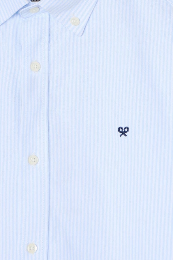 Silbon Camisa sport oxford regular fit rayas Azul
