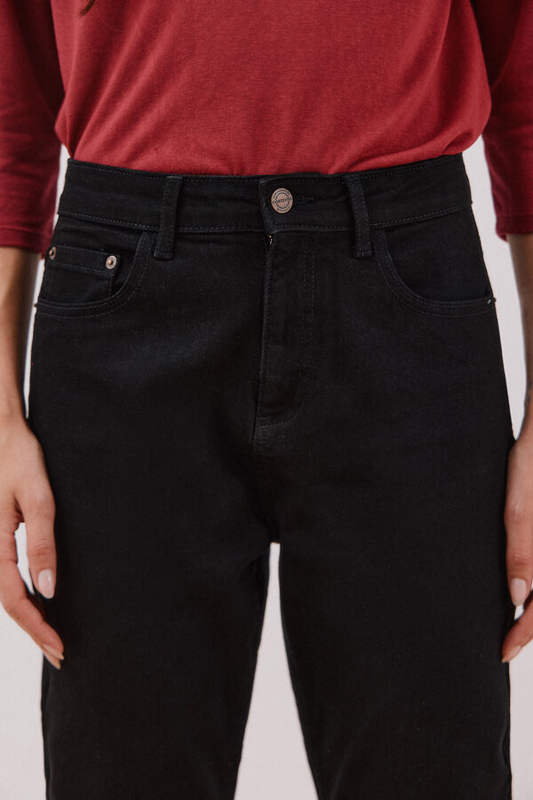 Cortefiel cal&ccedil;a jeans mam&atilde;e  Preto