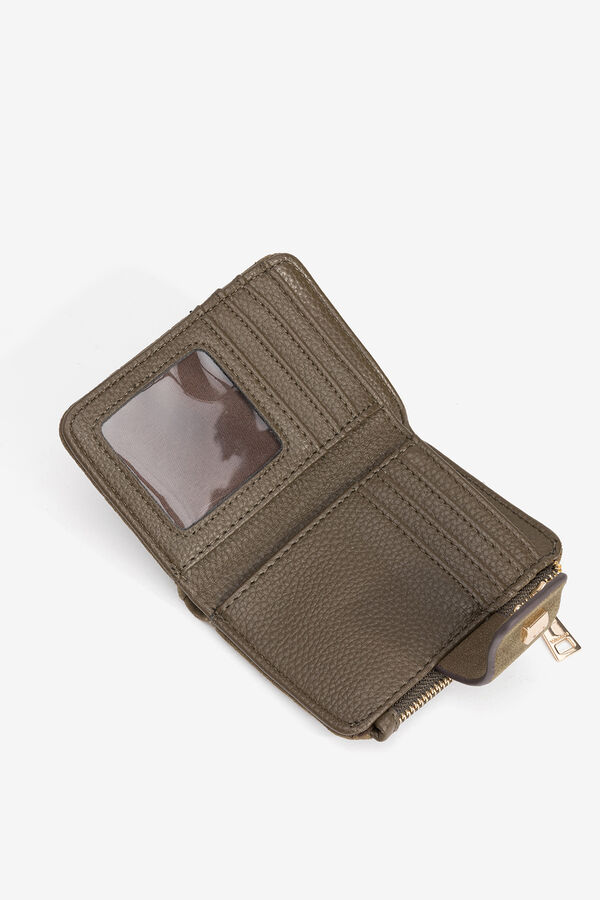 Vilanova Monedero Acolchado Efecto Gamuza Kaki