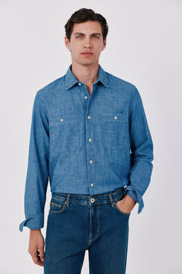 Camisa chambray utility