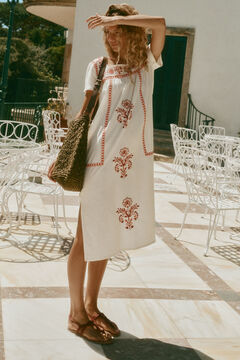 Cortefiel Vestido bordados florales