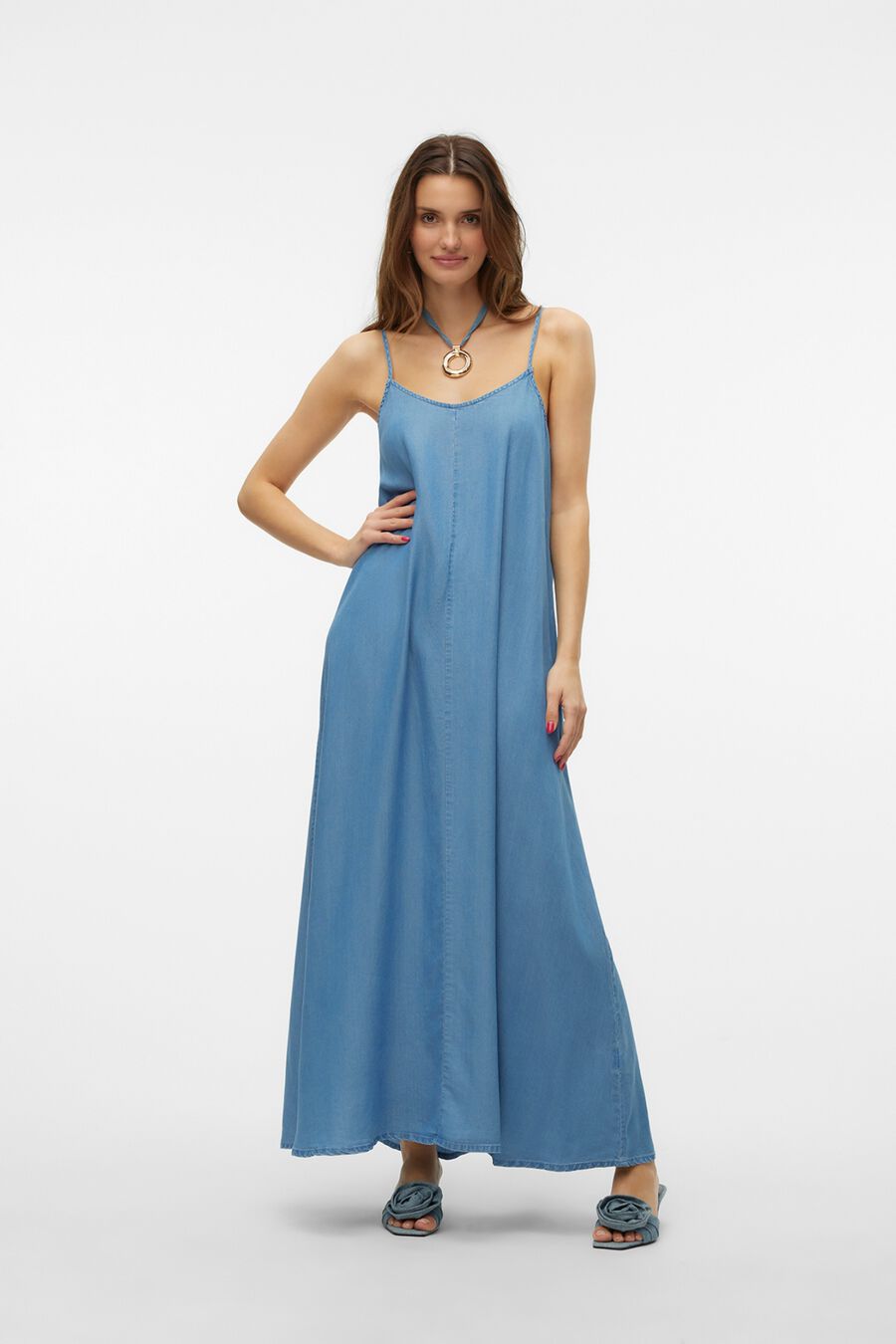 Vestido tejido tencel fluido