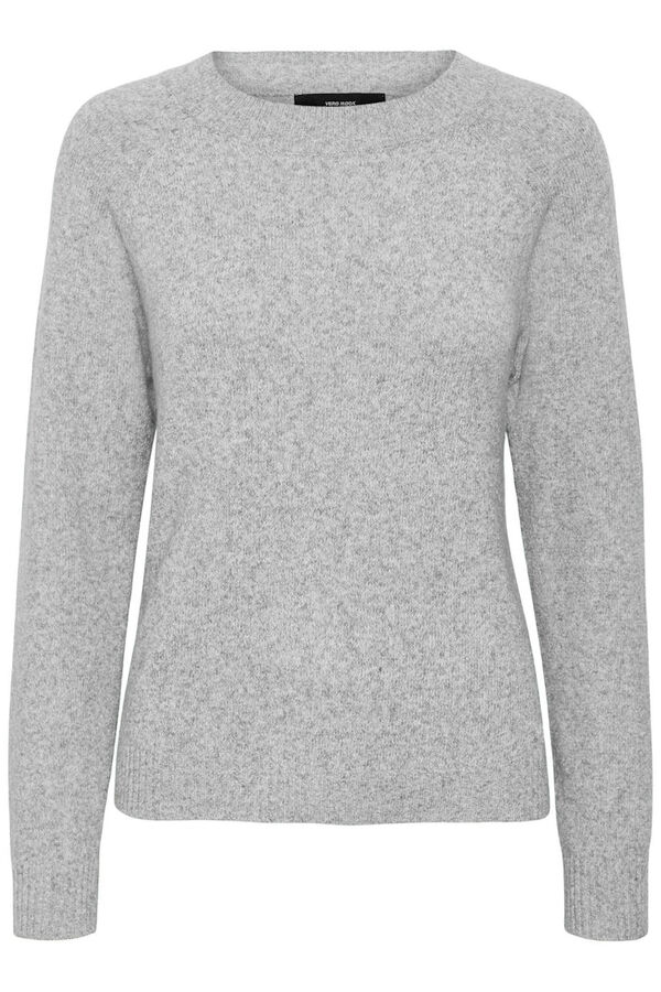 Vero Moda Curve Jersey cuello redondo talla grande gris