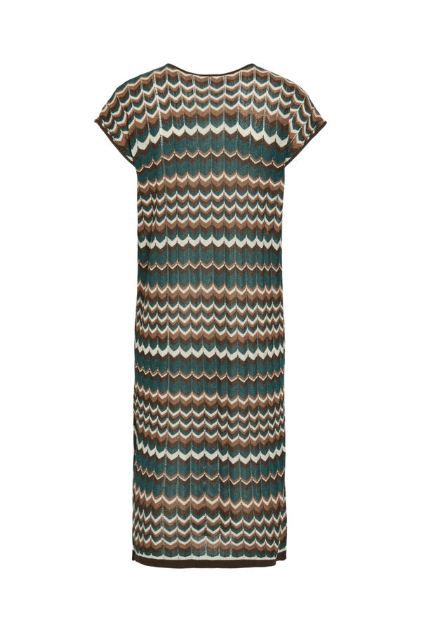 Vila Vestido midi de punto pointelle con viscosa Multicolor