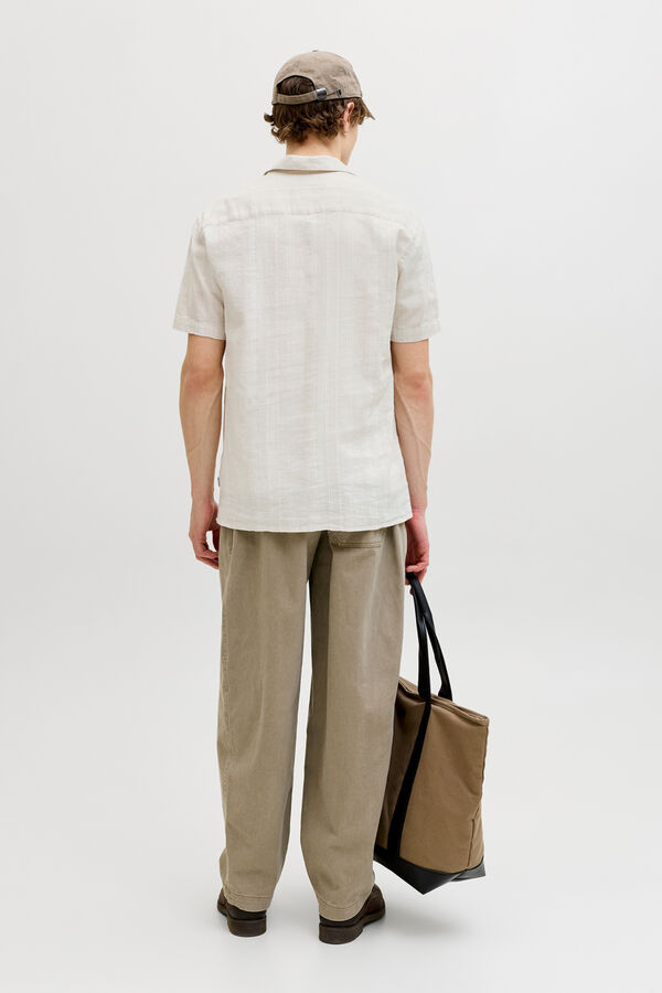 Jack & Jones Camisa resort lino Blanco