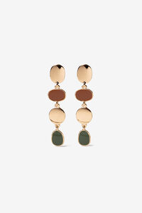 Vilanova Brincos compridos esmaltados bicolor