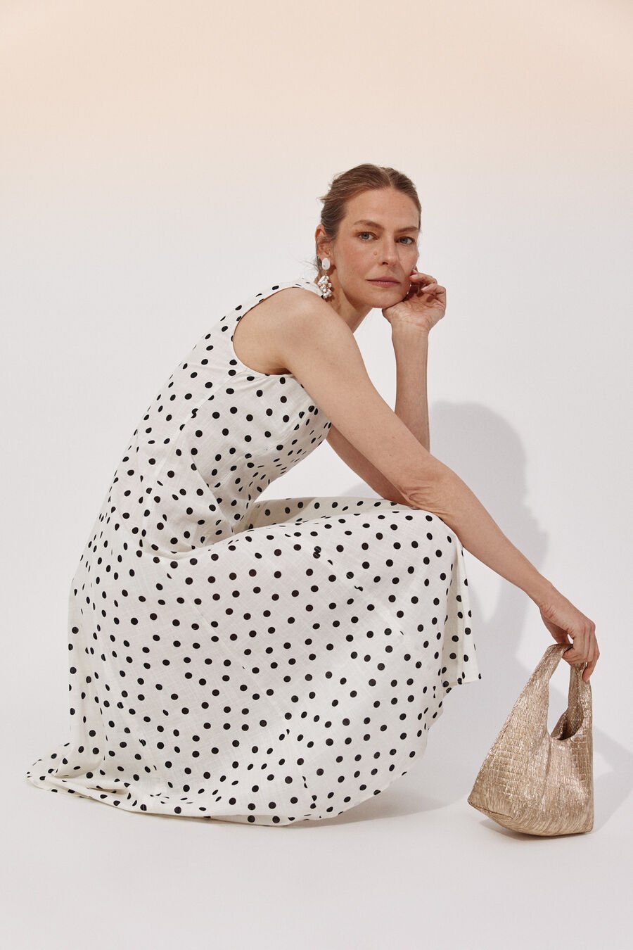 Vestido estampado lunares
