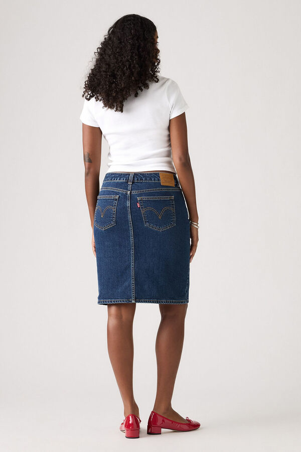 Levi's Levis&reg; Low Midi Denim Skirt  Blue