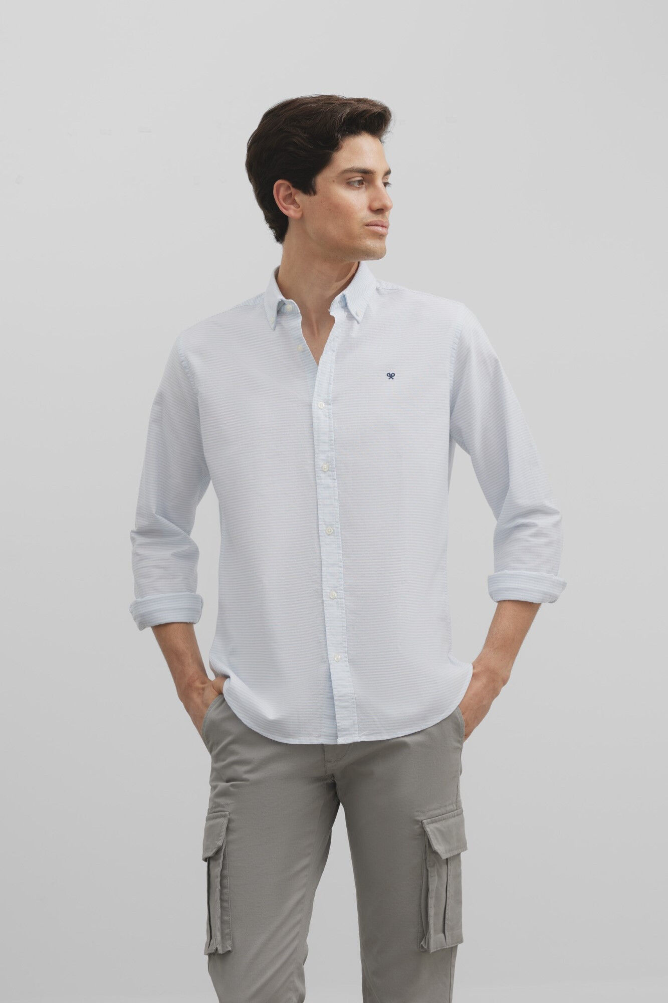 Silbon Camisa sport oxford raya horizontal